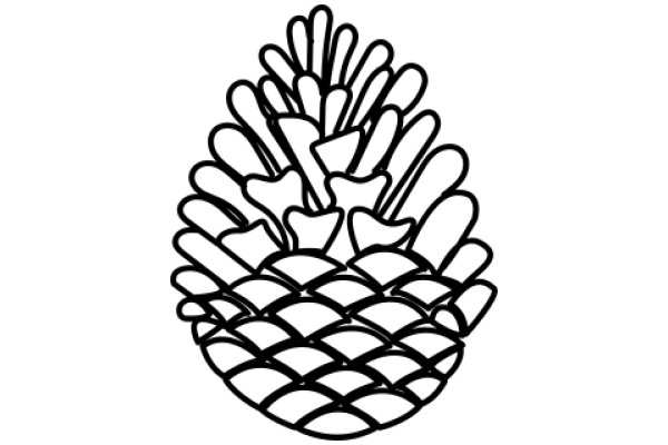 Line Drawing of a Pine Cone