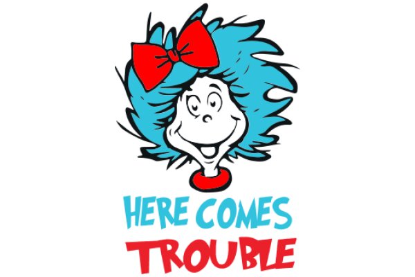 Here Comes Trouble: A Playful Adventure with a Blue-Haired Character