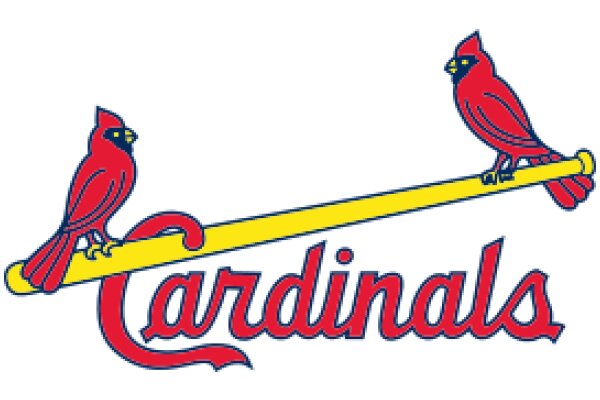 Cardinals Logo with Two Birds on a Bat