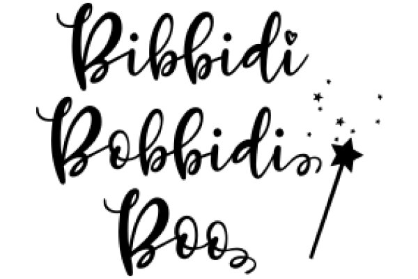 Whimsical Words and Stars: A Playful Display of Bibbidi Bobbidi Boo