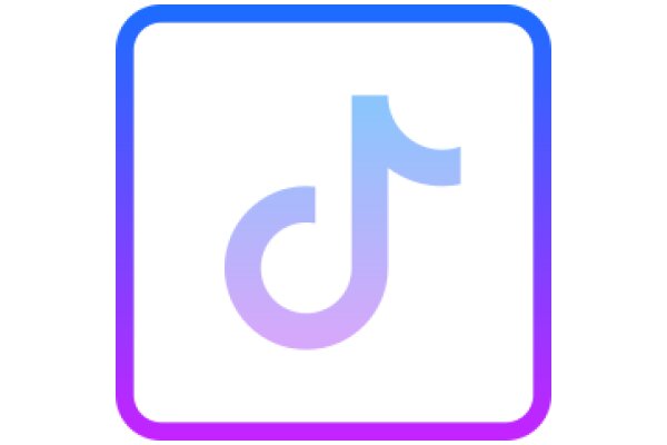 Stylized Musical Note Icon with Purple and Blue Gradients