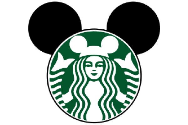 Starbucks Logo with Mickey Mouse Ears