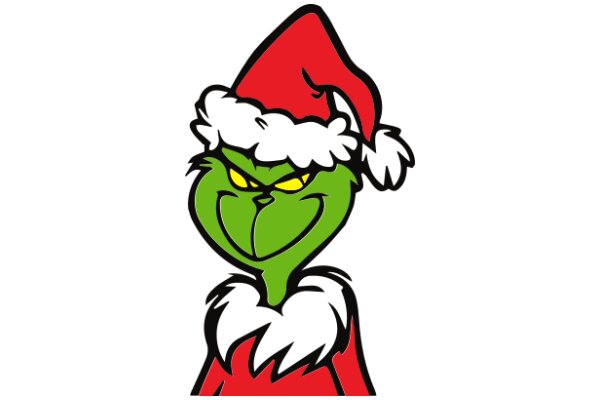 Holiday Cheer: A Grumpy Grinch in a Santa Hat