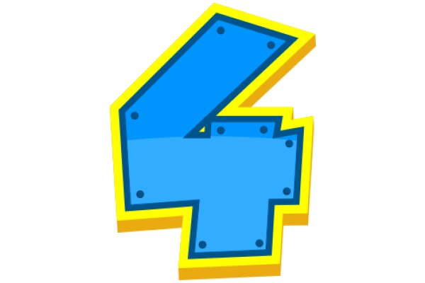 Vibrant 3D Graphic of a Blue Z with Yellow Outlines