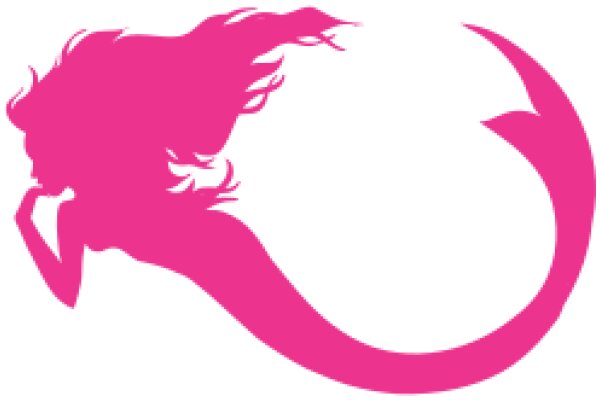 Vivid Pink Mermaid Silhouette