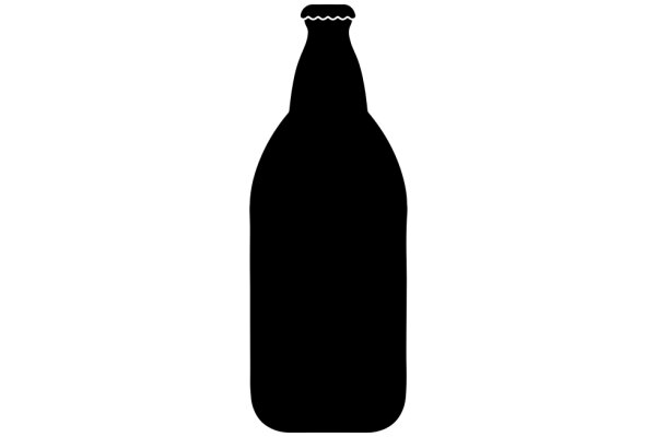 A Solid Silhouette of a Bottle