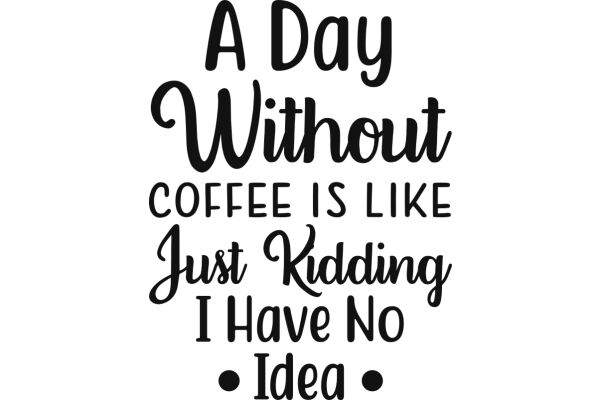 A Day Without Coffee: Just Kidding, I Have No Idea