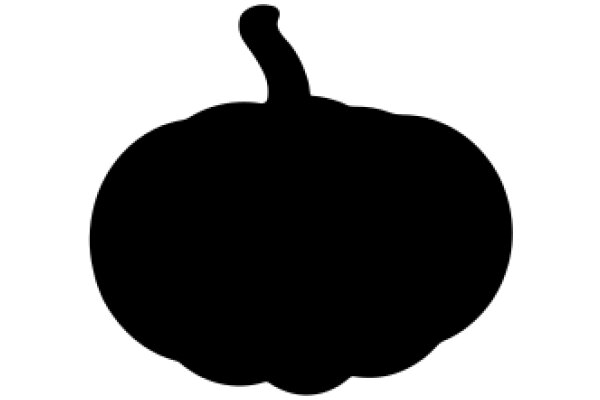 A Solid Black Silhouette of a Pumpkin