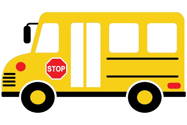 Vibrant Yellow School Bus with Stop Sign