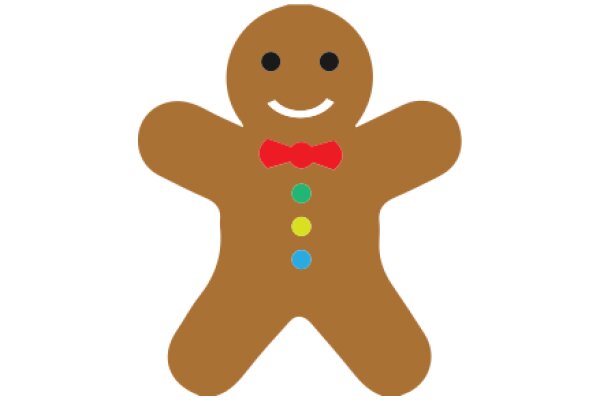 A Delightful Gingerbread Cookie with a Bowtie, Smiling and Ready to Celebrate!