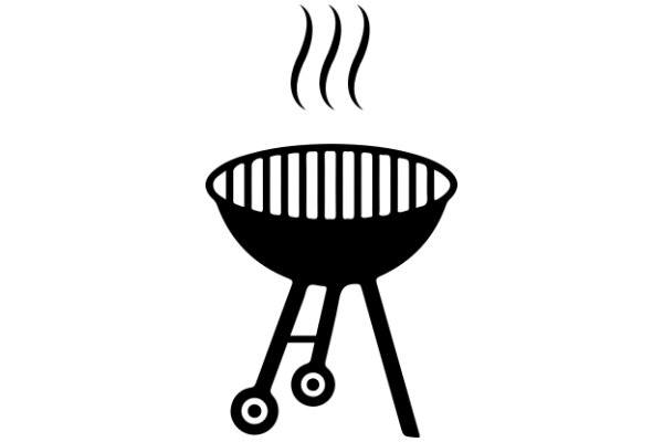 Simplistic Illustration of a Grill and Smoke