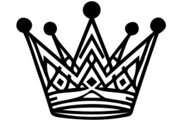 Stylized Crown Icon with Black Background