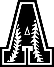 Stylized Letter A with a Tree Motif