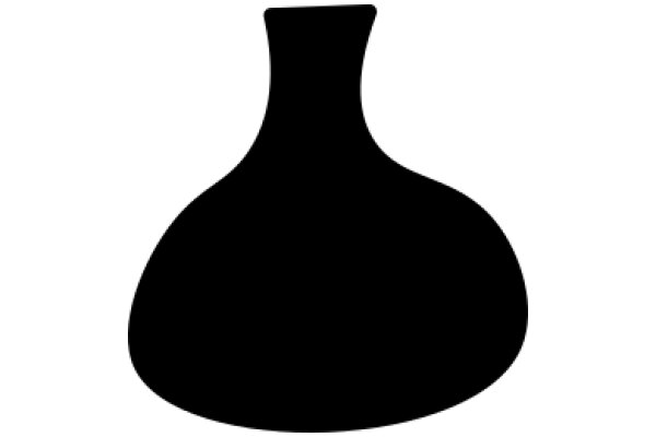 Simplistic Black Vase Silhouette