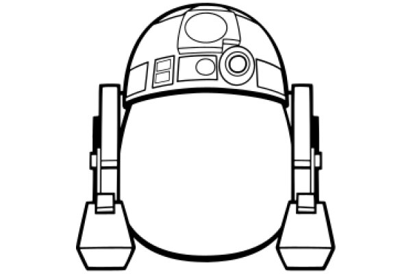 A Stylized Illustration of a Helmet with a Camera Mount