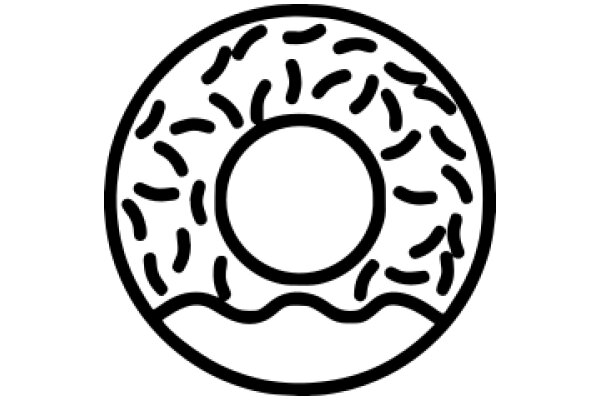 Simplistic Illustration of a Donut with Texture