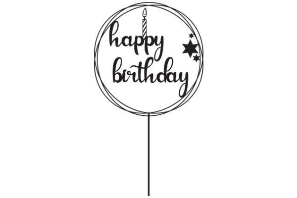 Happy Birthday Wishes: A Celebratory Sign with a Star and a Candle