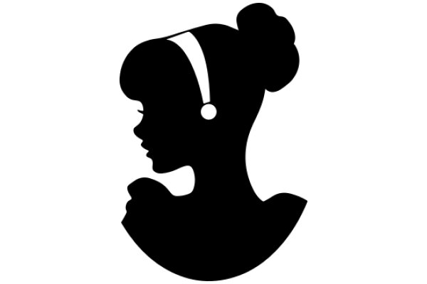 Silhouette of a Woman with Headphones