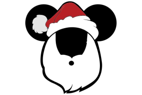 A Festive Holiday Greeting: Mickey Mouse in a Santa Hat