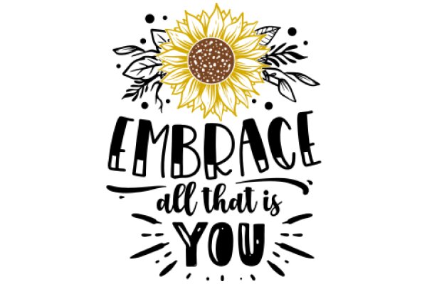 Embrace All That Is You: A Sunflower Affirmation Poster