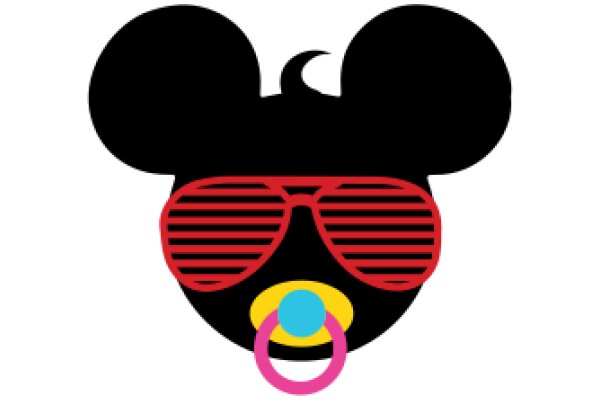 Stylish Mickey Mouse with Sunglasses and a Pacifier