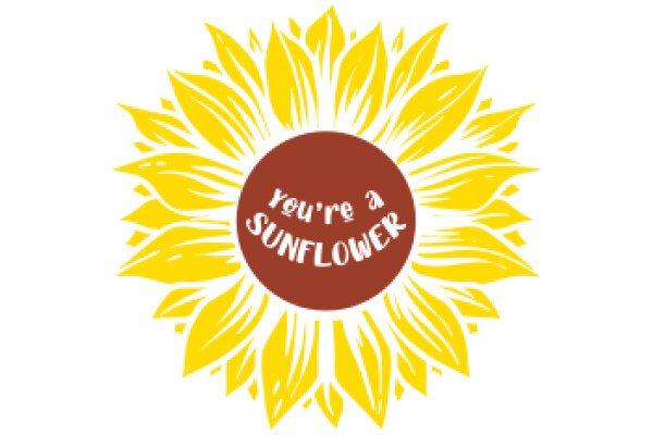 Sunflower with a Message: 'You're a Sunflower'