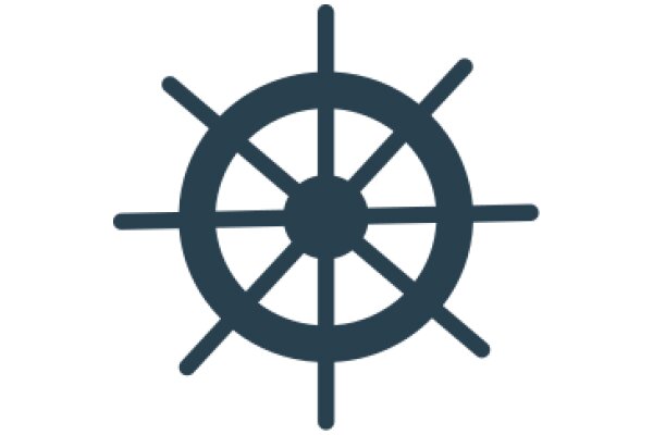 A Simple, Stylized Icon of a Ship's Wheel