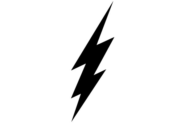 Stylized Black Lightning Logo