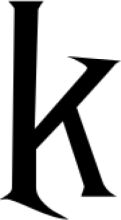 Simplicity in Design: A Letter 'K' in a Minimalist Style