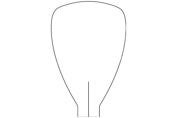 Simplified Line Drawing of a Light Bulb