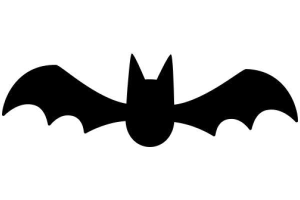 Stylized Black Bat Icon