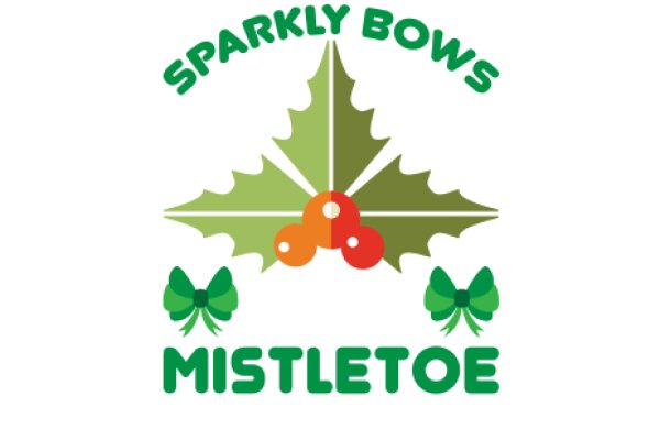 Sparkly Bows Mistletoe: A Festive Logo Design