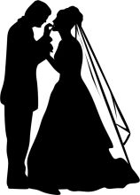 A Silhouette of a Couple Sharing a Kiss