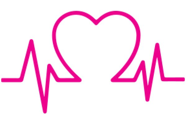 Digital Art: A Heartbeat Symbol with a Pink Heart and EKG Lines