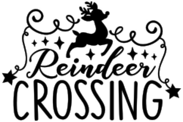 Reindeer Crossing: A Festive Sign for the Holiday Season