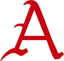 A Red Letter 'A' with a Stylized Tail