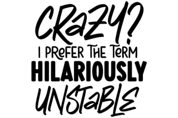 Crazy? I Prefer the Term Hilariously Unstable