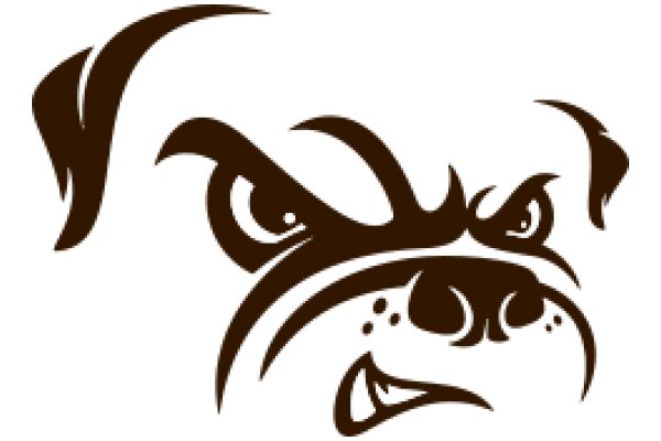 Stylized Dog Logo with Angry Expression