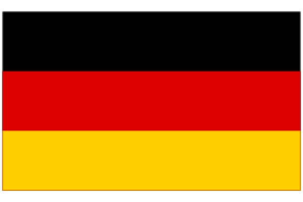 Vibrant German Flag with a Touch of Yellow