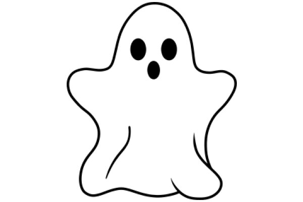 Simplistic Ghost Emoji: A Playful and Spooky Digital Artwork