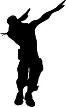 Silhouette of a Person in a Stylized Pose