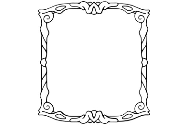 Elegant White Frame with Scrolled Design