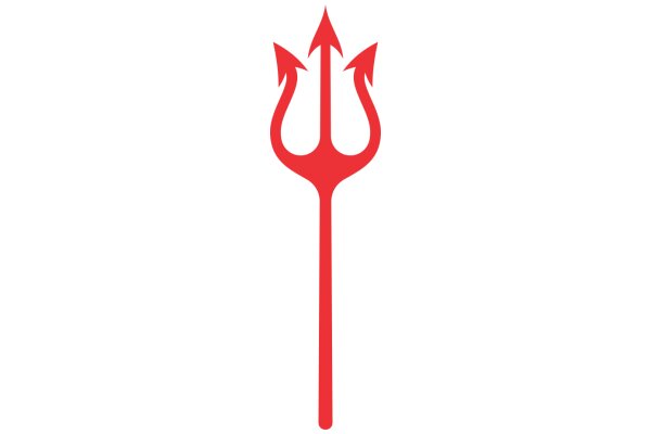 Vibrant Red Anchor Symbol on a White Background