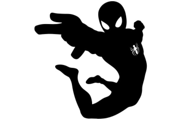 Silhouette of Spider-Man in Action Pose