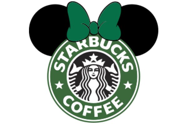 Starbucks Coffee Logo with a Green Bow