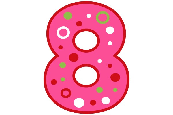 Vibrant Pink Donut with Colorful Sprinkles