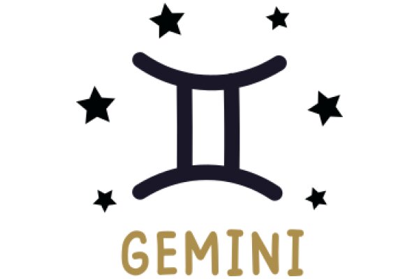 Zodiac Sign Gemini with Starry Background