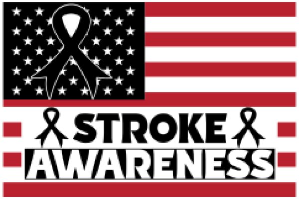 Stroke Awareness: American Flag with Stroke Awareness Ribbon