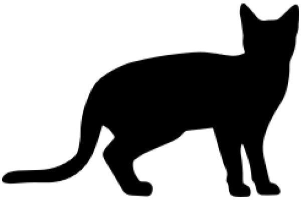 Silhouette of a Cat: A Minimalist Artwork