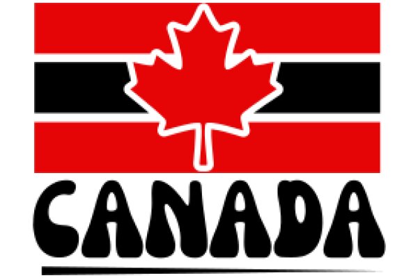Celebrating Canadian Pride: A Graphic Design of the Canadian Flag with the Word 'Canada' in
